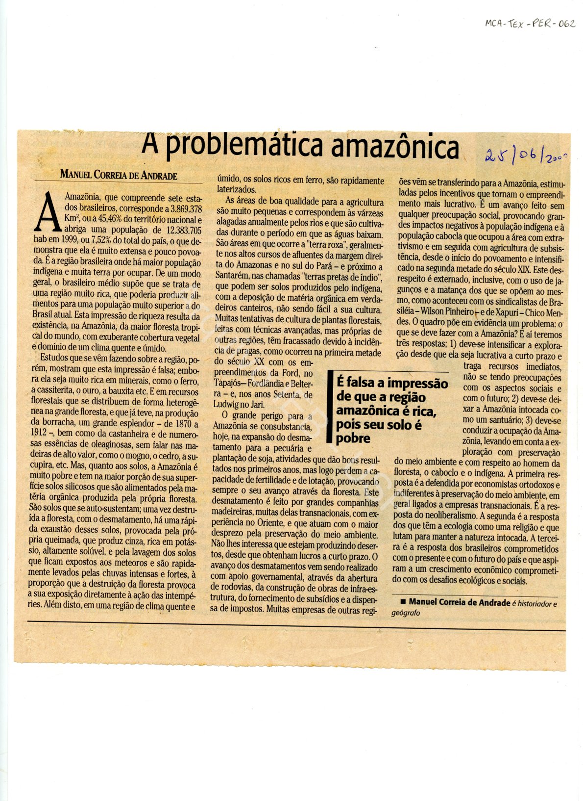 “A problemática amazônica”