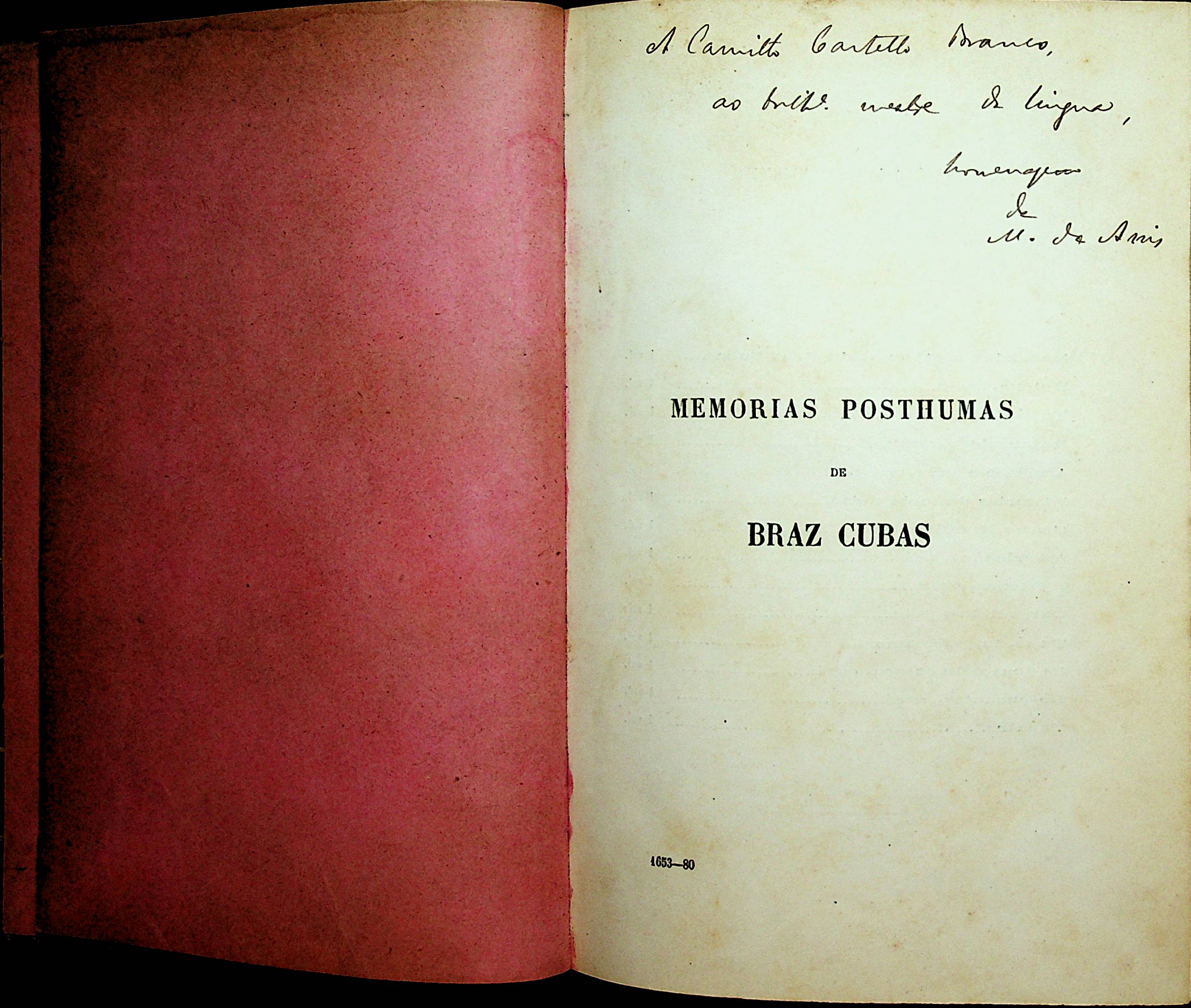 1ª edição de Memórias Póstumas de Braz cubas. 1881